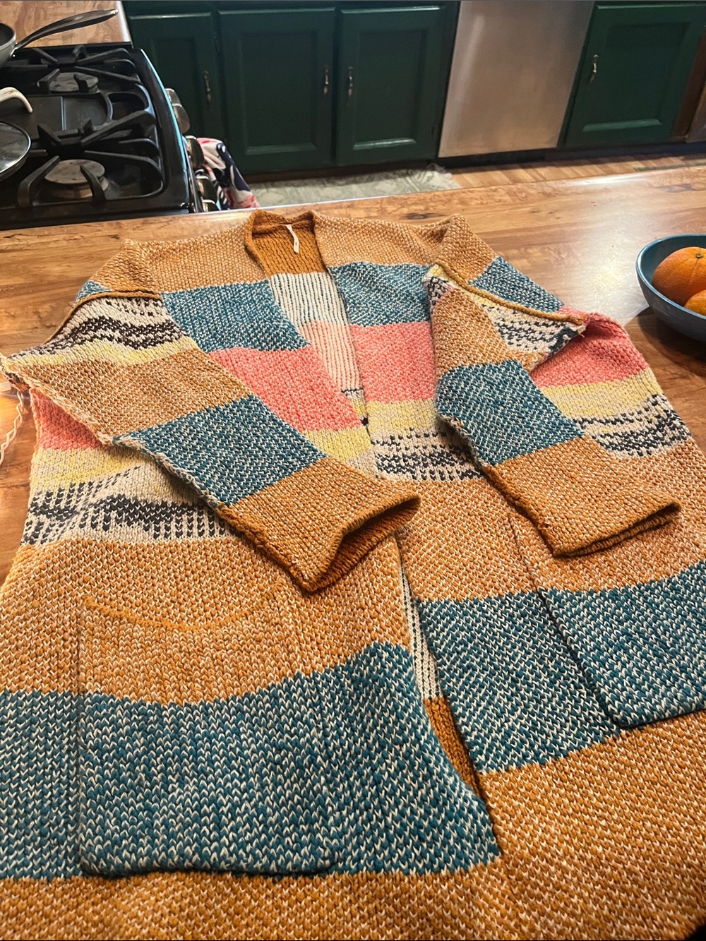 Free People oversized Cable Knit Sweater Cardigan - Picture 9 of 16